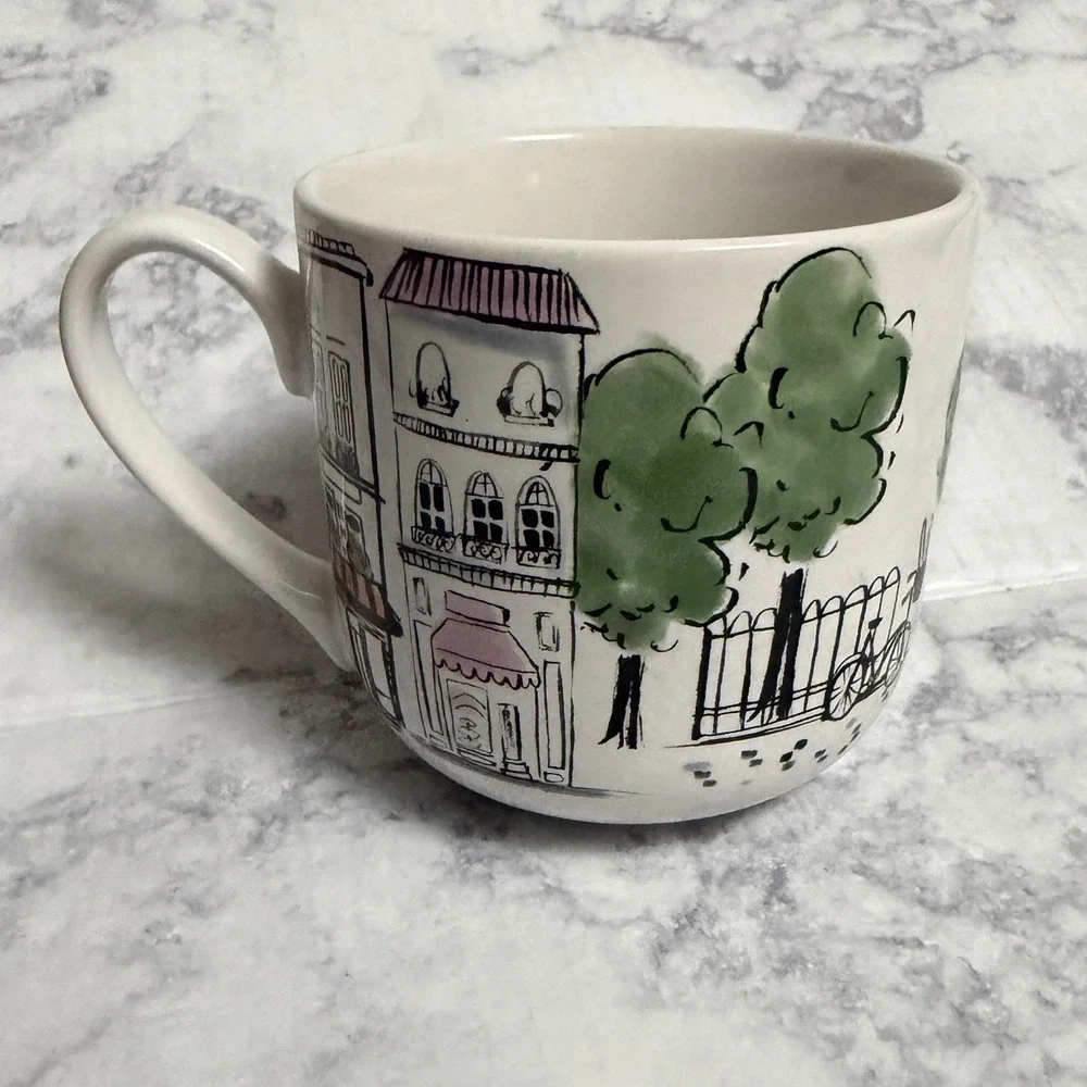 Sur La Table Notre Dame Cityscape Paris France Icon Illustration Coffee Mug 15oz